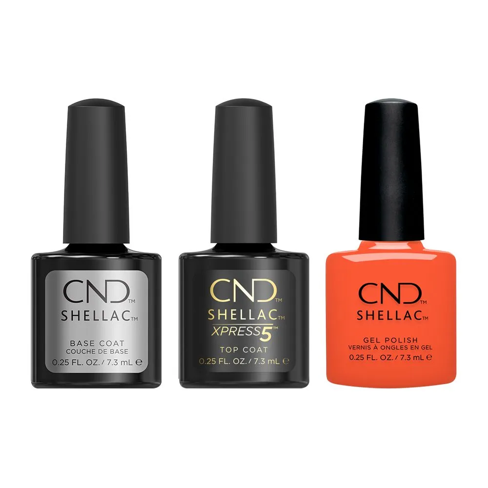 CND - Shellac Xpress5 Combo - Base, Top & Ig-Night-Ed (0.25 oz)