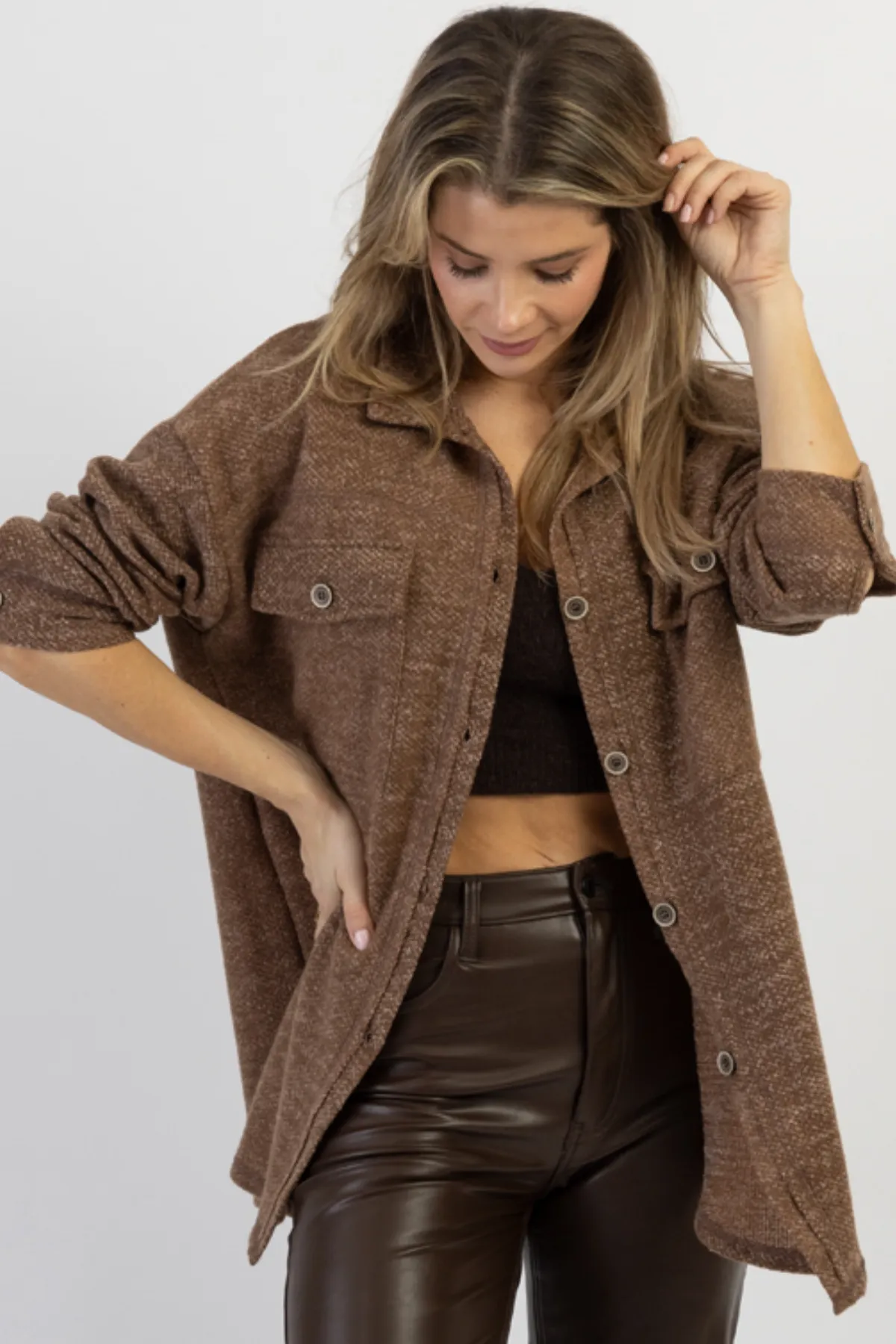 COCOA WOODSTOCK RELAXED SHIRT JACKET