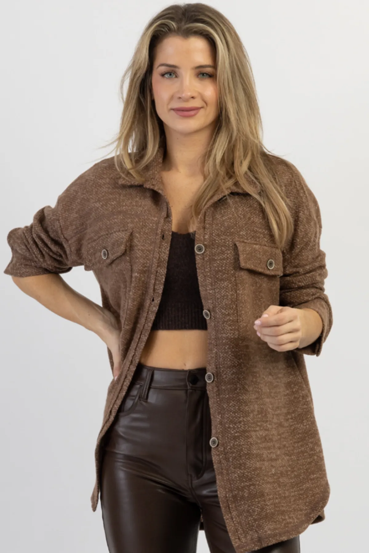 COCOA WOODSTOCK RELAXED SHIRT JACKET