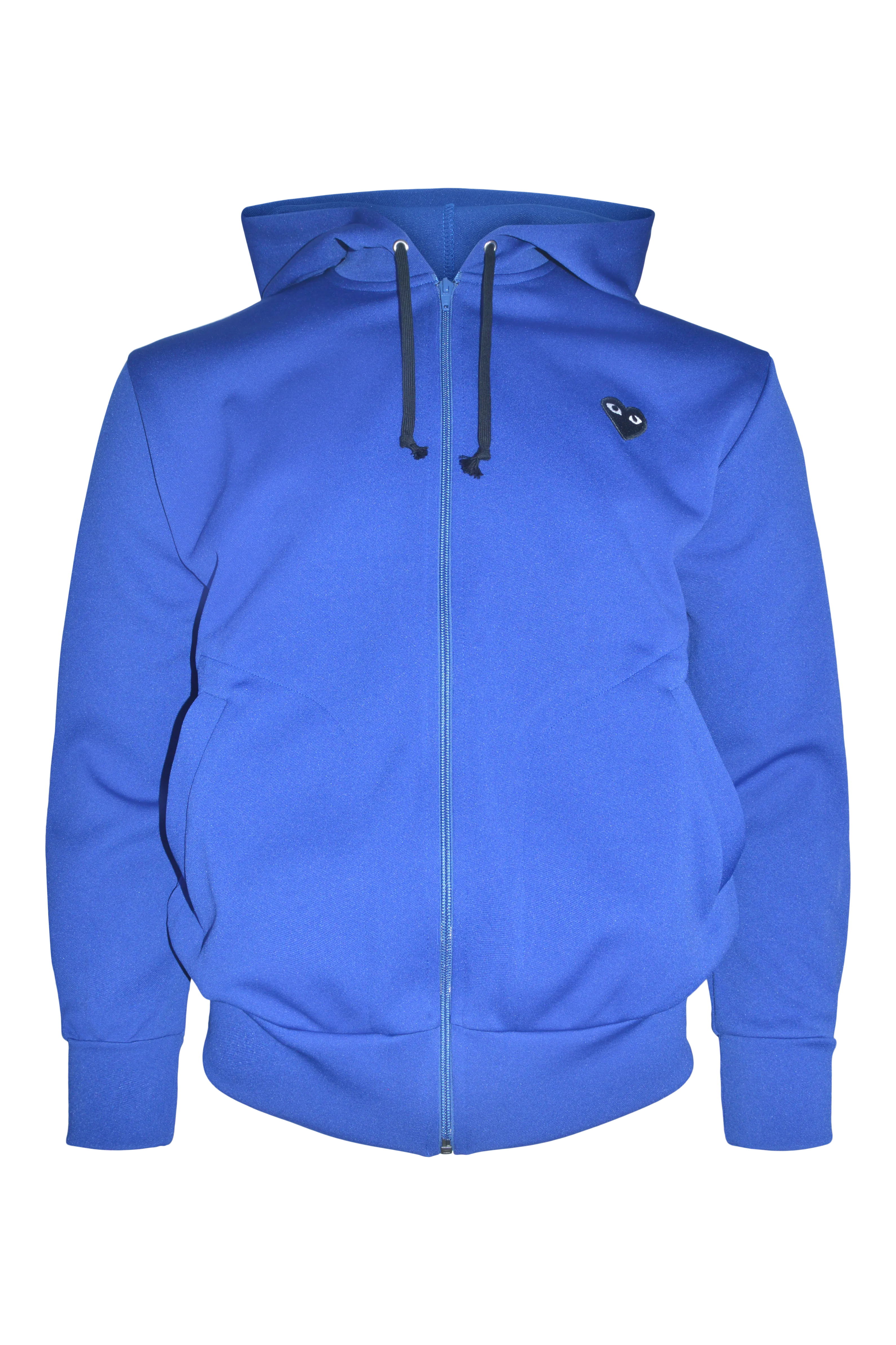 COMME des GARÇONS PLAY BLUE ZIP-UP HOODIE