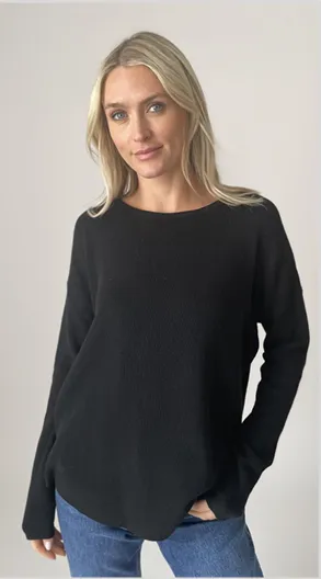 Crew Neck Ribbed Sweater