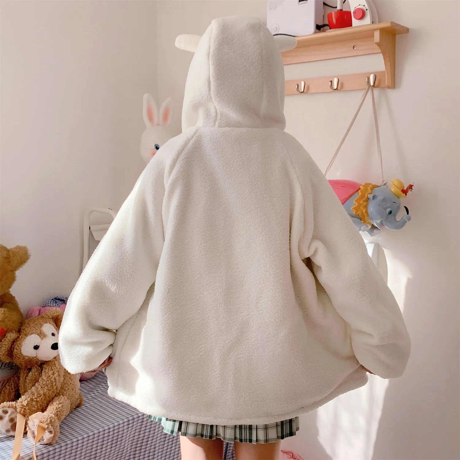 Cute Bear Kawaii Hoodie Zipper Coat