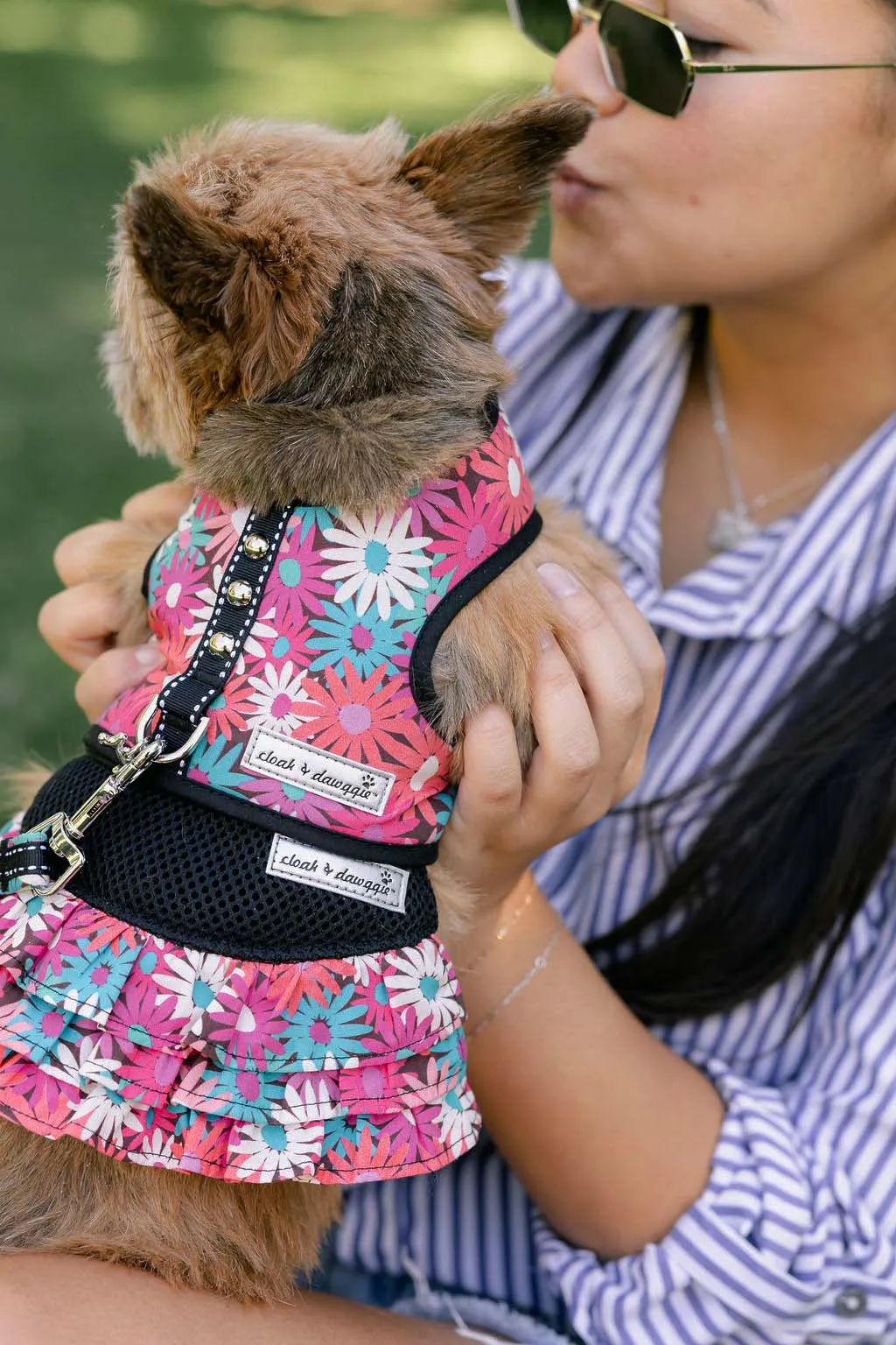 Daisy Floral  XXXS Teacup Dog Harness Vest 2 LBS to 8 LBS