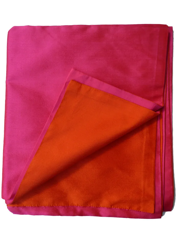 Double Sided Evening Shawl Fuchsia Hot Orange