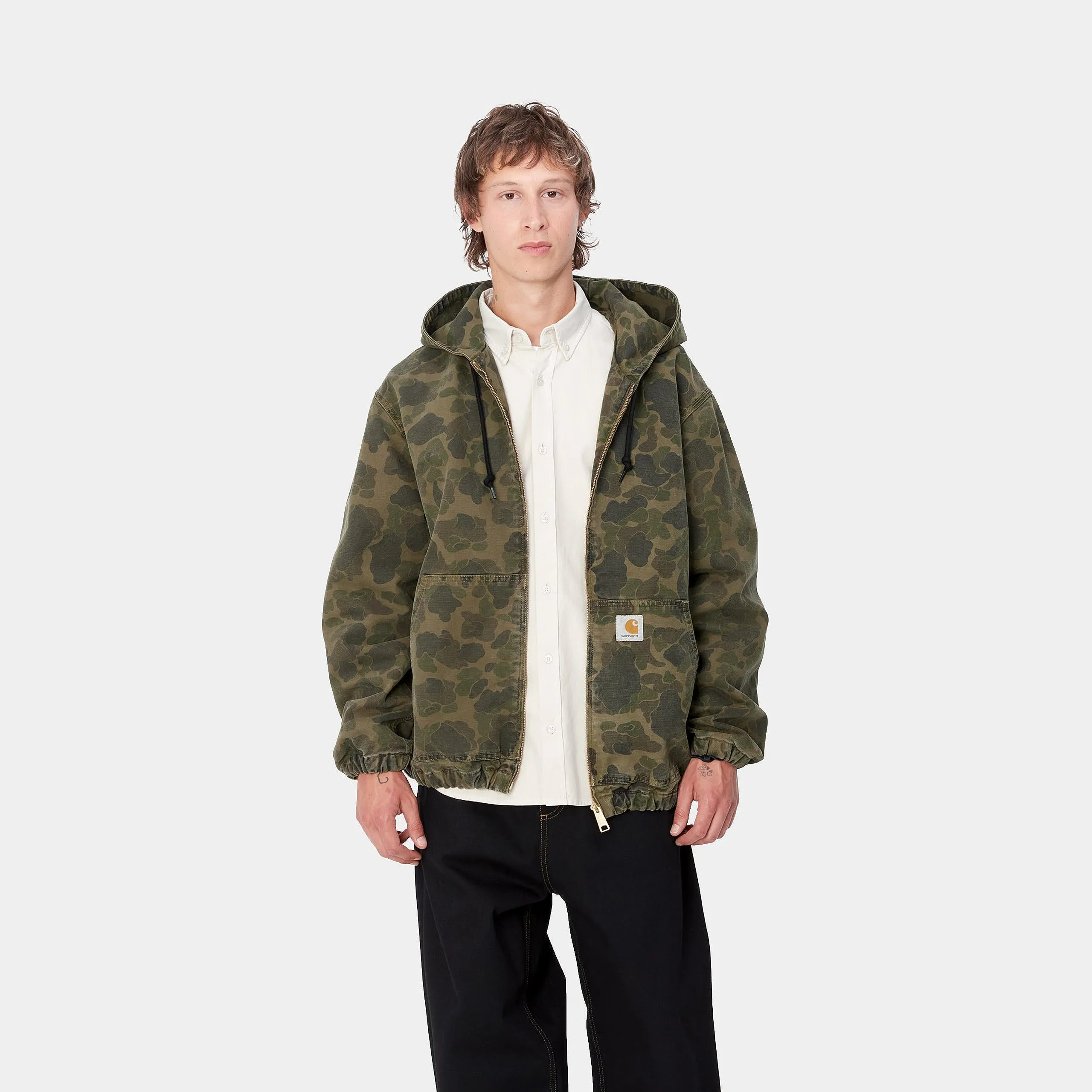 DUCK ACTIVE JACKET CAMO DUCK, GREEN / TURMERIC GARMENT DYED