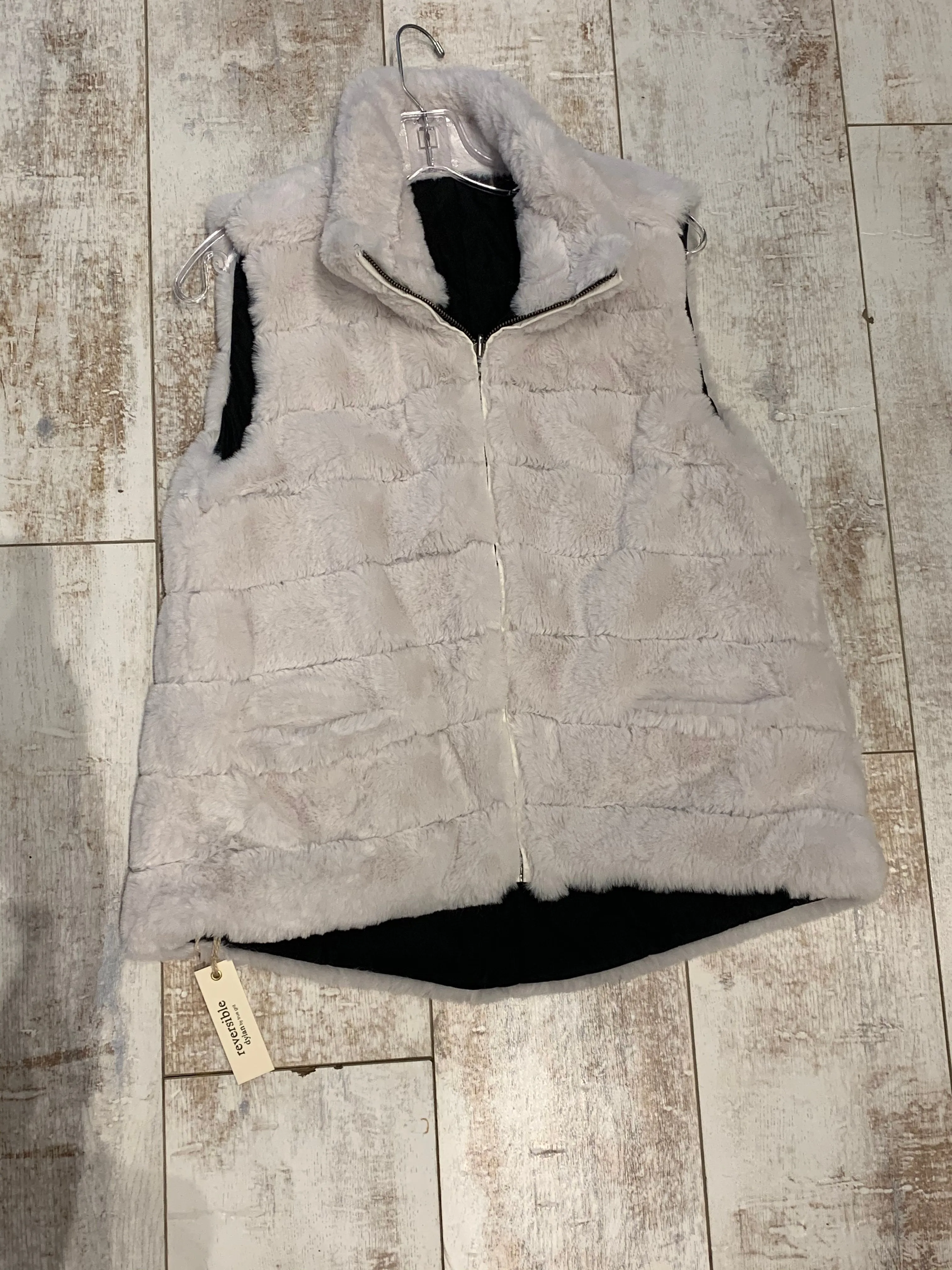 Dylan Reversible Fur Love Vest Vintage White