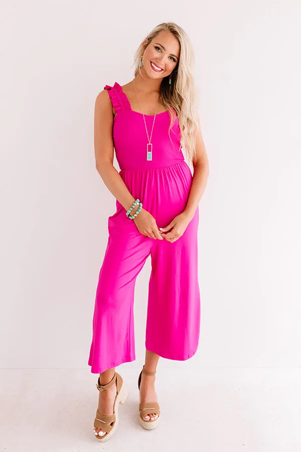 Everyday Magic Jumpsuit In Hot Pink