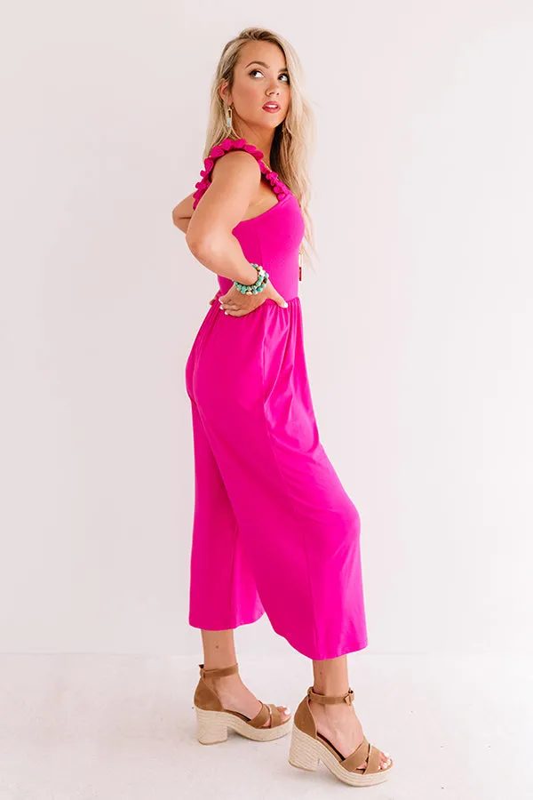 Everyday Magic Jumpsuit In Hot Pink