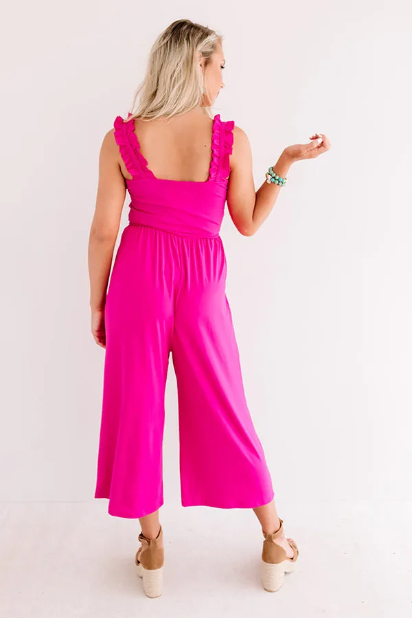 Everyday Magic Jumpsuit In Hot Pink