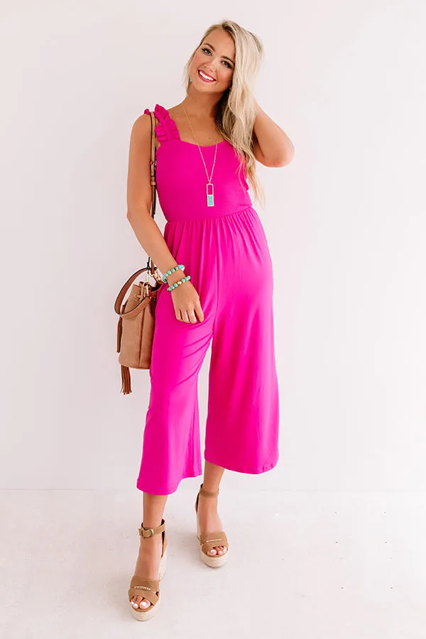 Everyday Magic Jumpsuit In Hot Pink