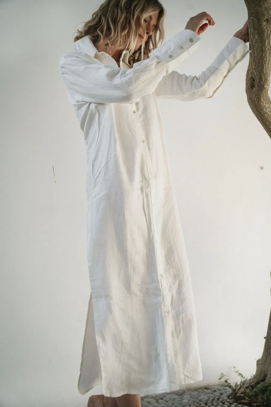 EVOLVE LINEN SHIRT DRESS