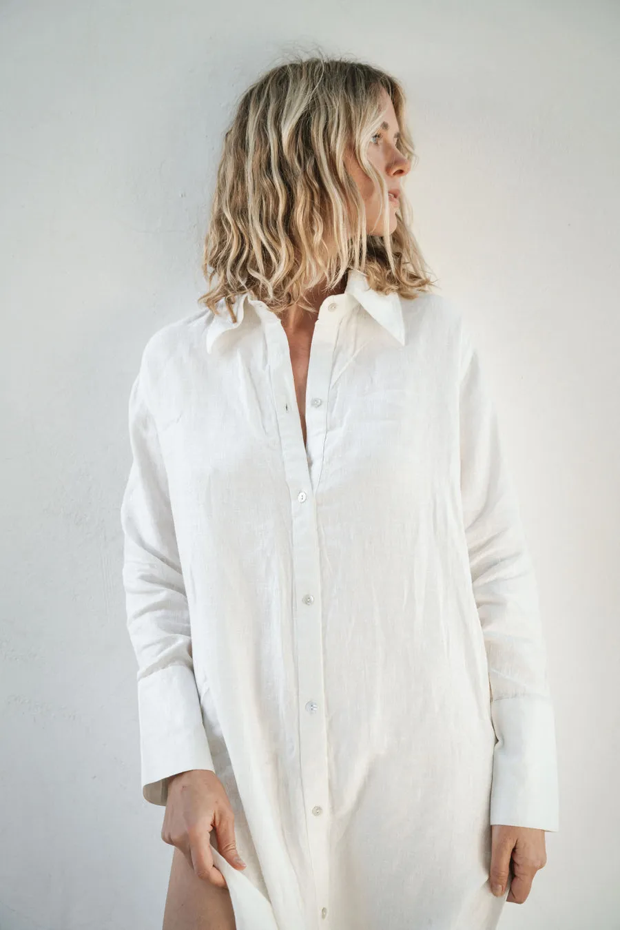 EVOLVE LINEN SHIRT DRESS