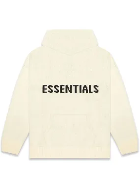 Fear Of God Essentials Knit Pull Over Hoodie Cream [FW20]