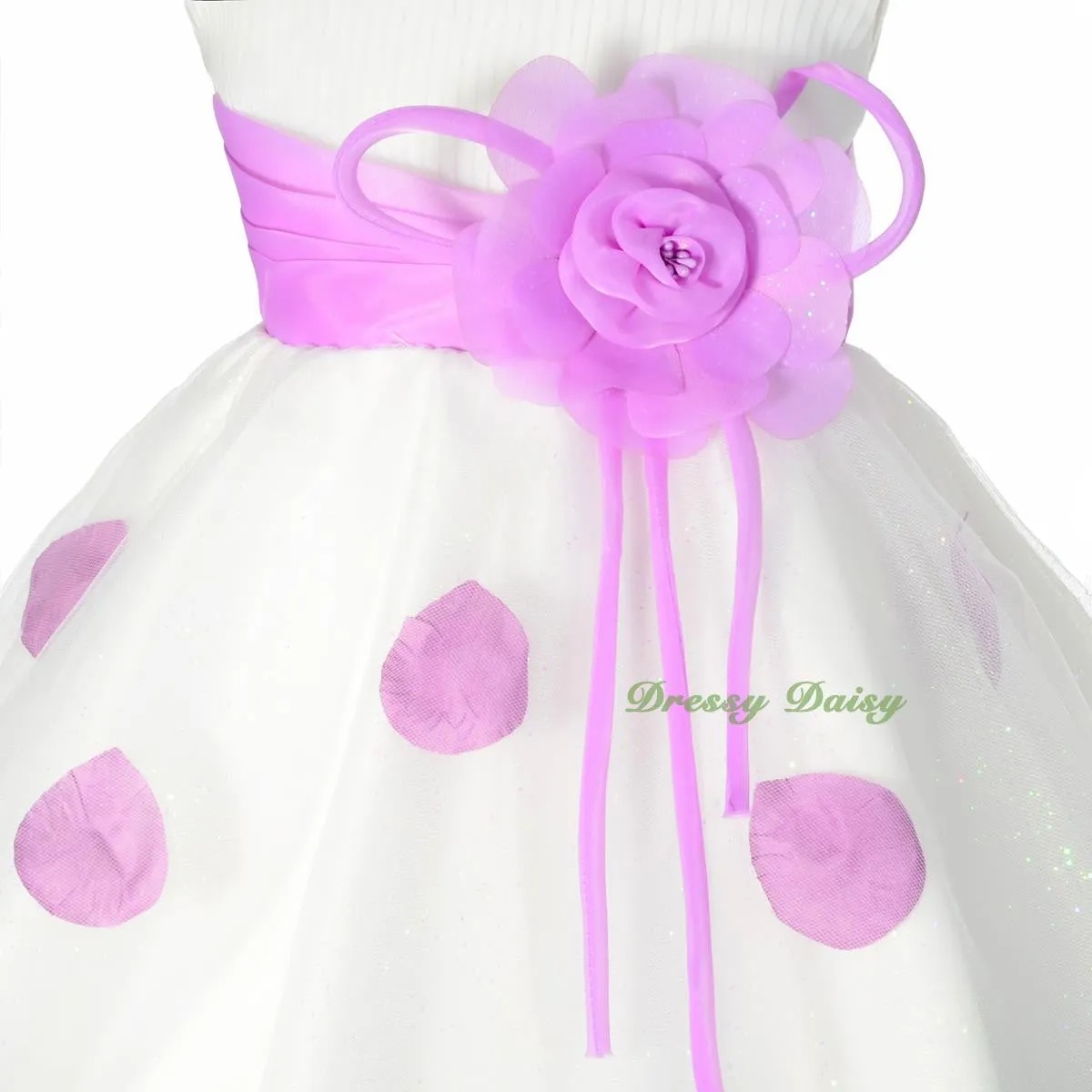 FG294 Girls' Flower Petals Tulle Girl Dresses For Wedding Pageant Party Size 2-10