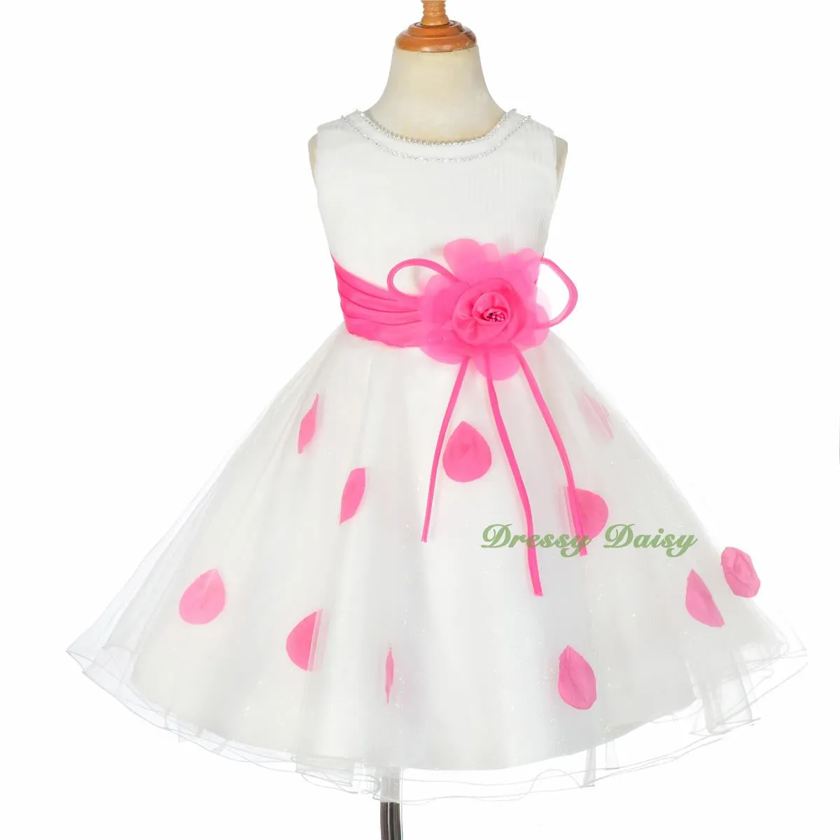 FG294 Girls' Flower Petals Tulle Girl Dresses For Wedding Pageant Party Size 2-10