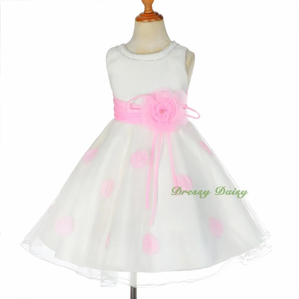 FG294 Girls' Flower Petals Tulle Girl Dresses For Wedding Pageant Party Size 2-10