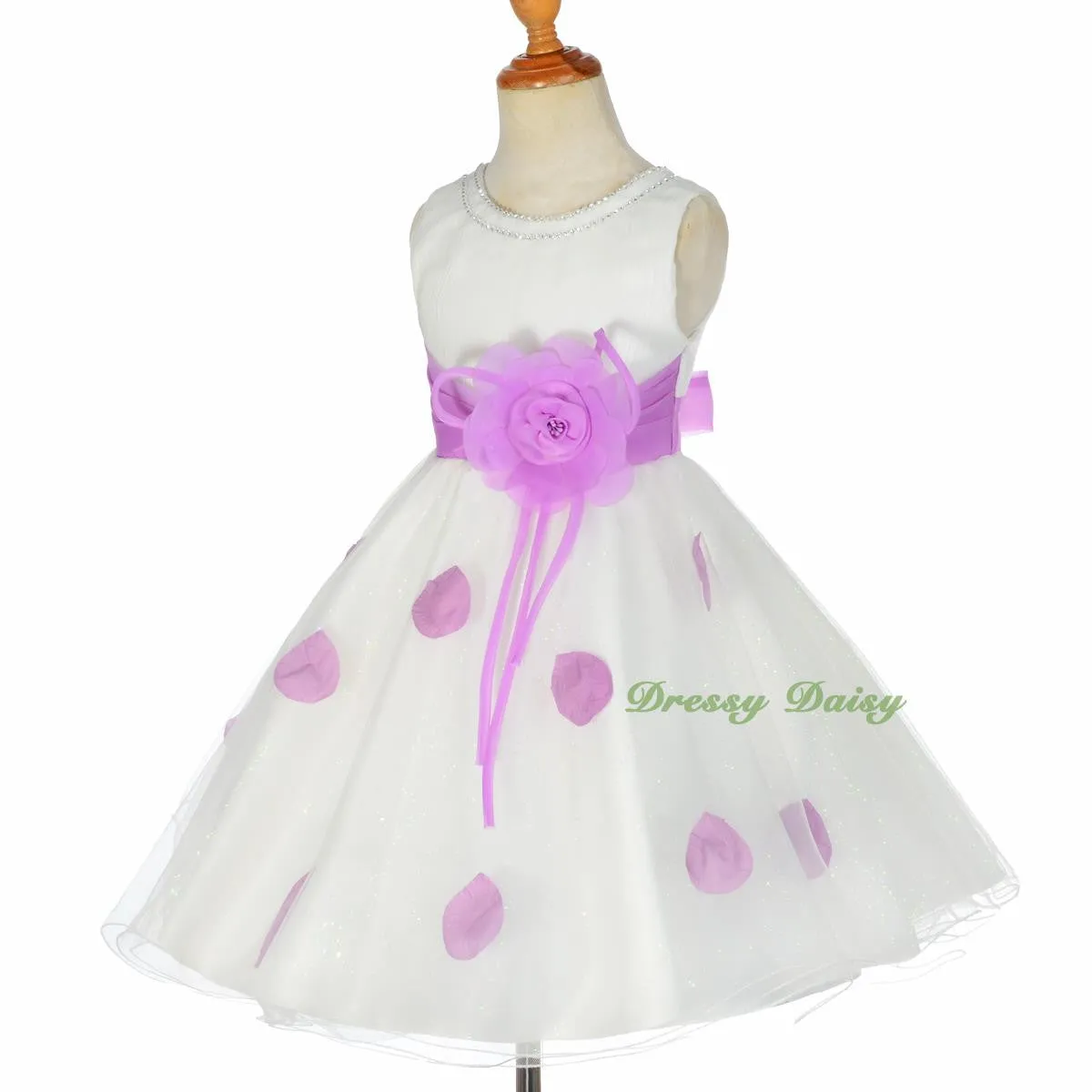 FG294 Girls' Flower Petals Tulle Girl Dresses For Wedding Pageant Party Size 2-10