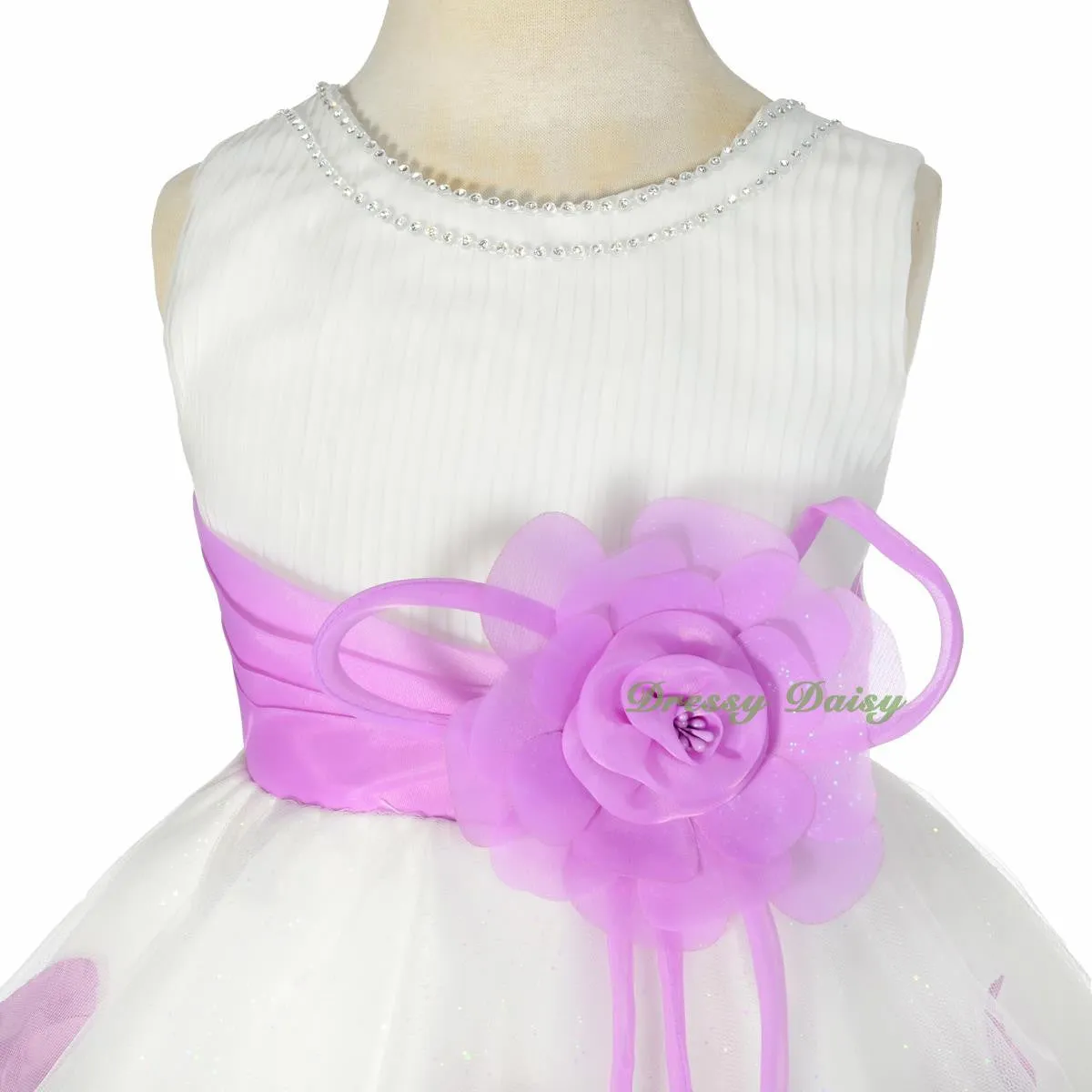 FG294 Girls' Flower Petals Tulle Girl Dresses For Wedding Pageant Party Size 2-10