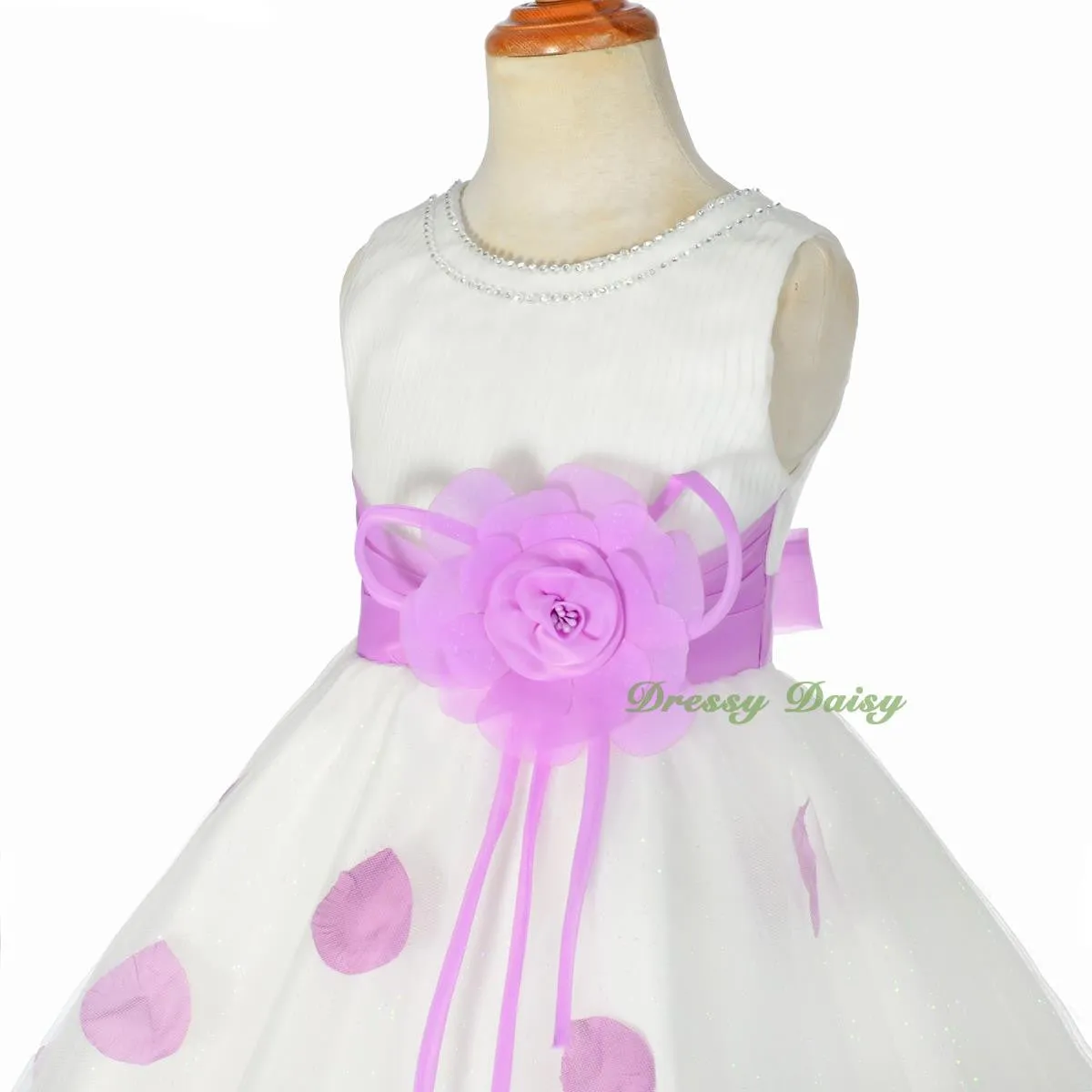 FG294 Girls' Flower Petals Tulle Girl Dresses For Wedding Pageant Party Size 2-10