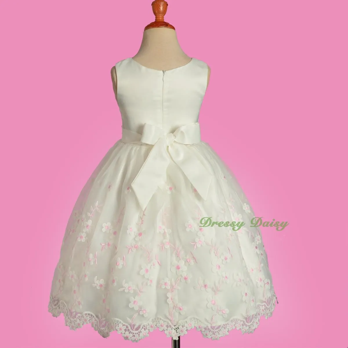 FG330 Girls' Scalloped Hem Flower Girl Dresses Pageant Occasion Dress Size 3-8