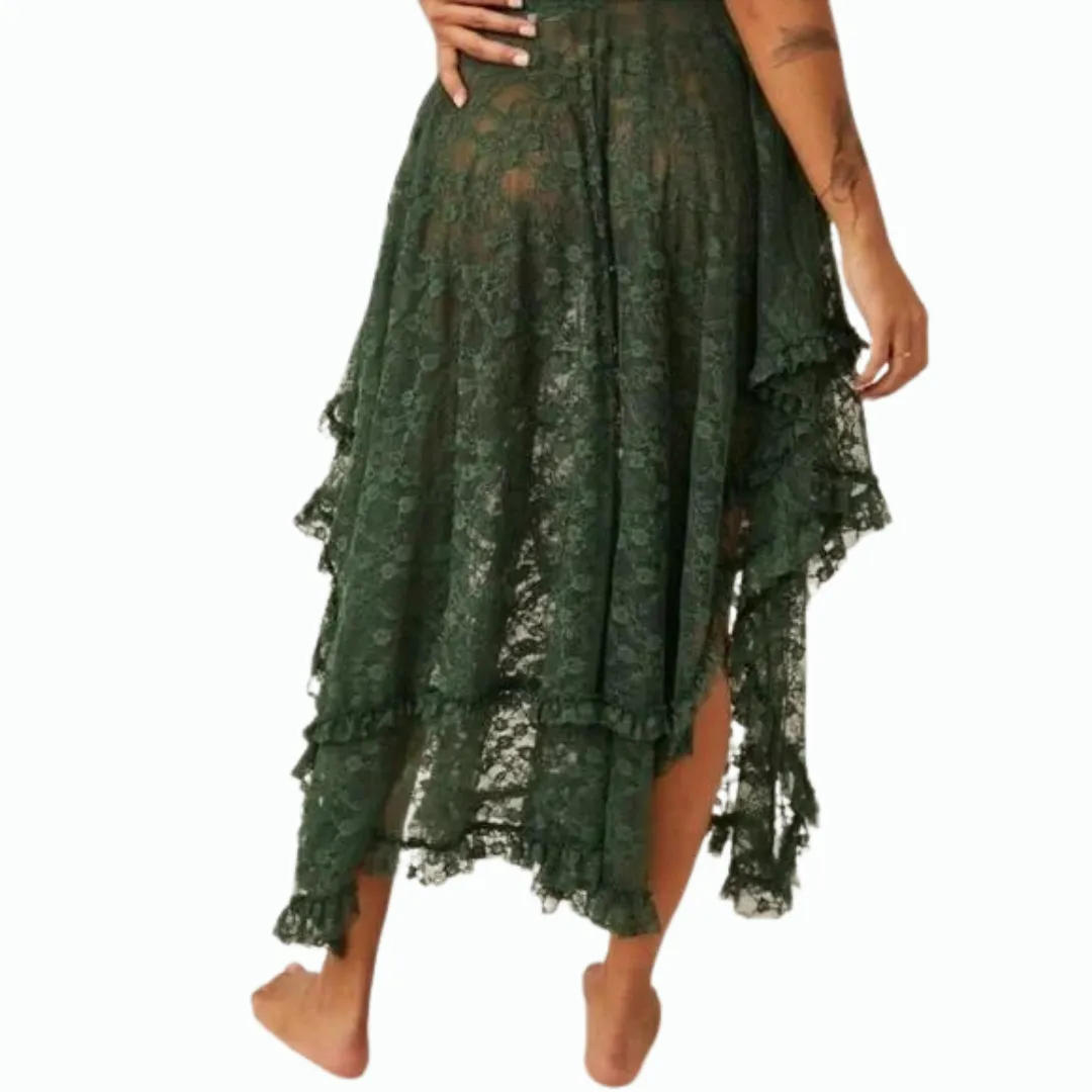 French Courtship 1/2 Slip Skirt - Evergreen