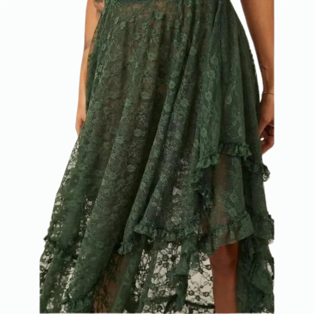 French Courtship 1/2 Slip Skirt - Evergreen