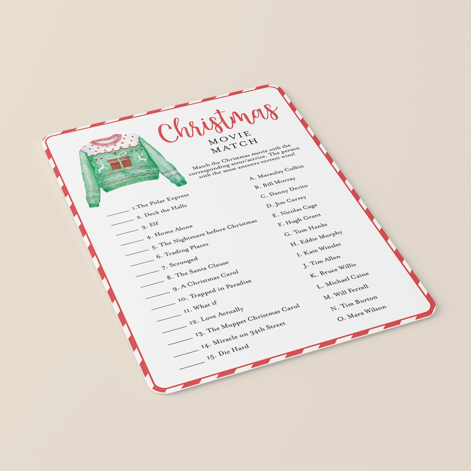 Funny Christmas Party Games Bundle Digital Download