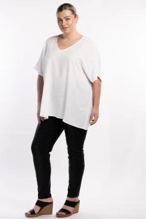 Girl On Fire Oversized Top - White