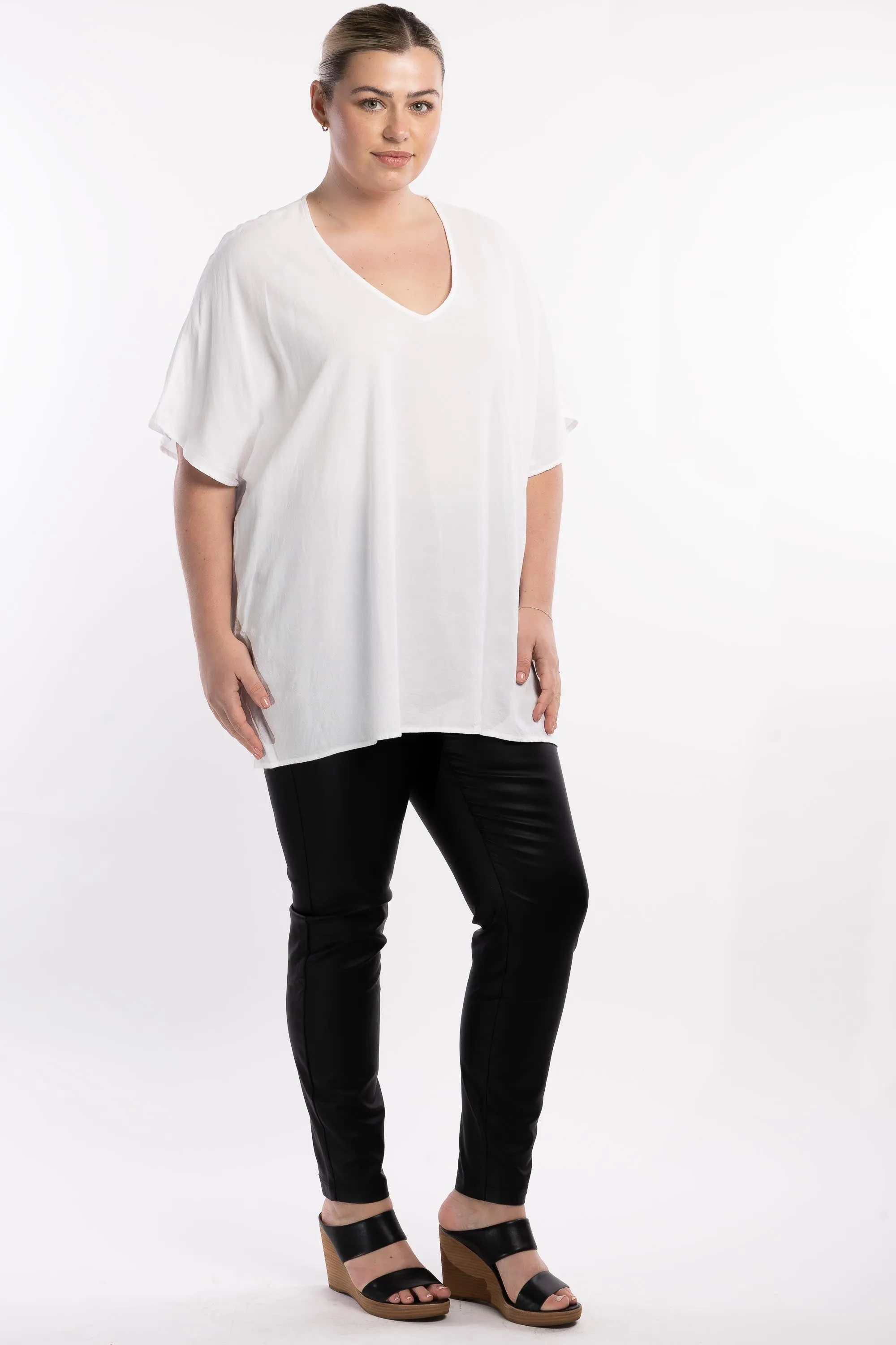 Girl On Fire Oversized Top - White