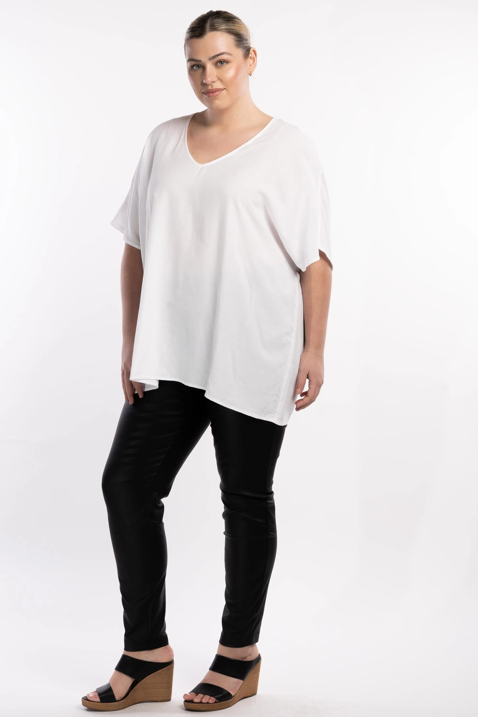 Girl On Fire Oversized Top - White