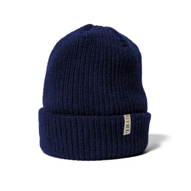 Girl Serif Beanie Navy