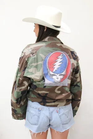 Grateful Dead Cropped Camo Jacket