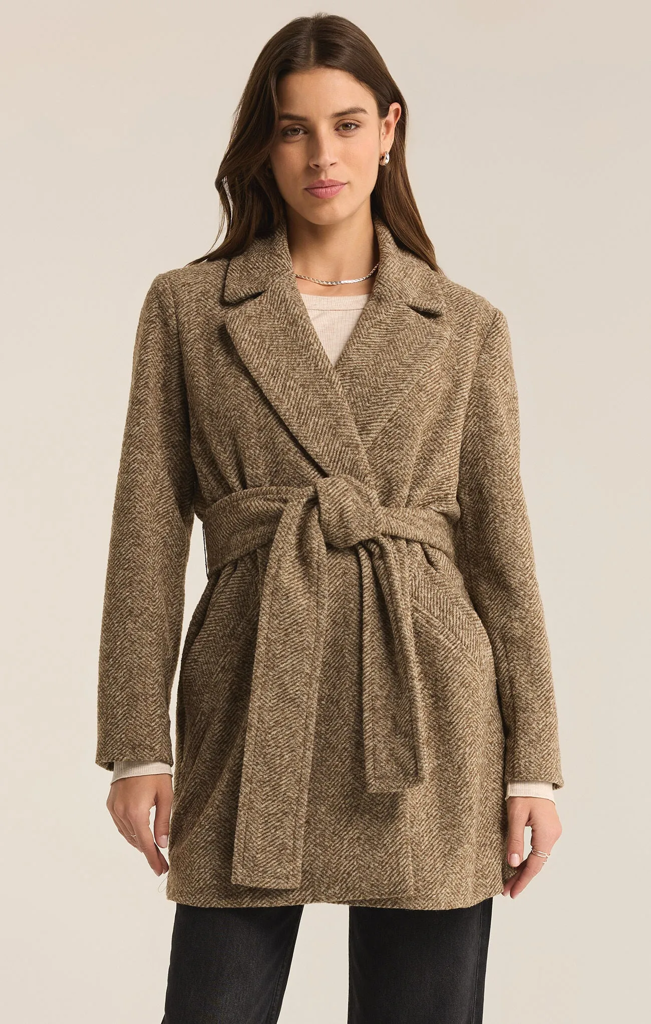 HAWTHORNE HERRINGBONE COAT