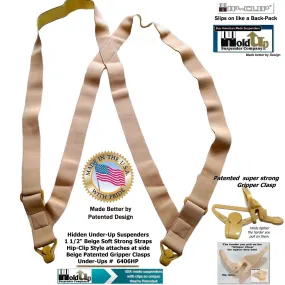 HoldUps Brand Under-Up Series Tan Invisible Undergarment Suspenders