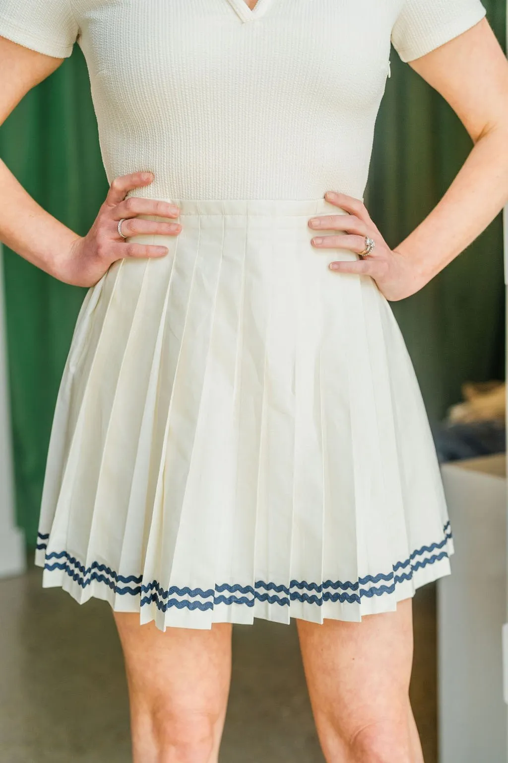 Ivory Seersucker Aleigh Dress