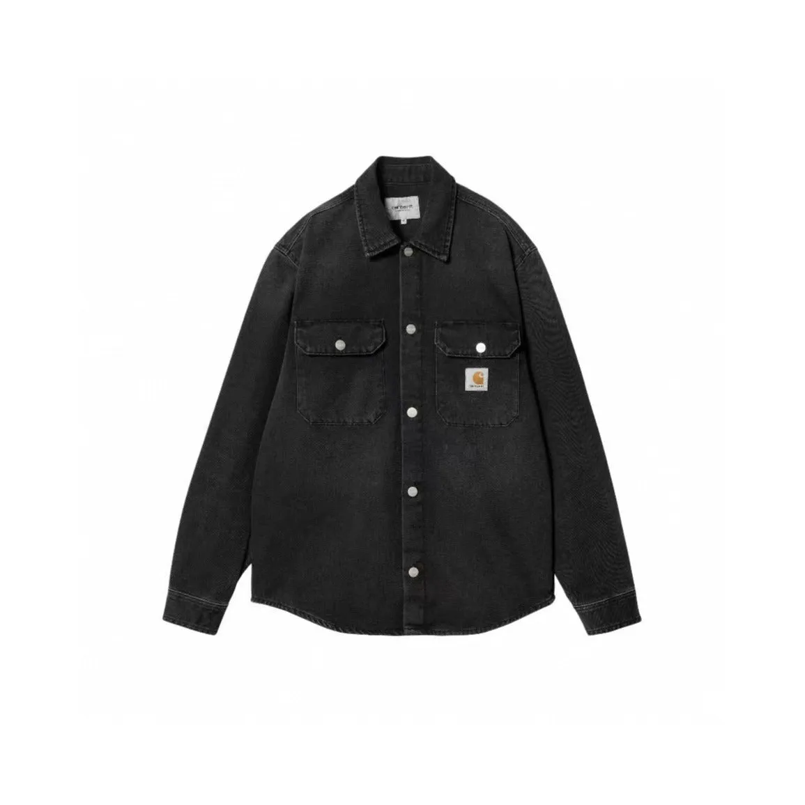 Jinquedai carhartt jacket outfit New Heavy Washed Pocket Workwear Denim Shirt Loose American Retro Coat Jacket