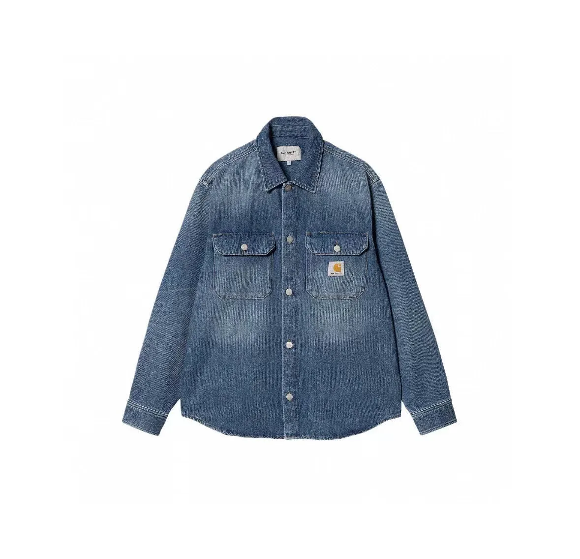 Jinquedai carhartt jacket outfit New Heavy Washed Pocket Workwear Denim Shirt Loose American Retro Coat Jacket