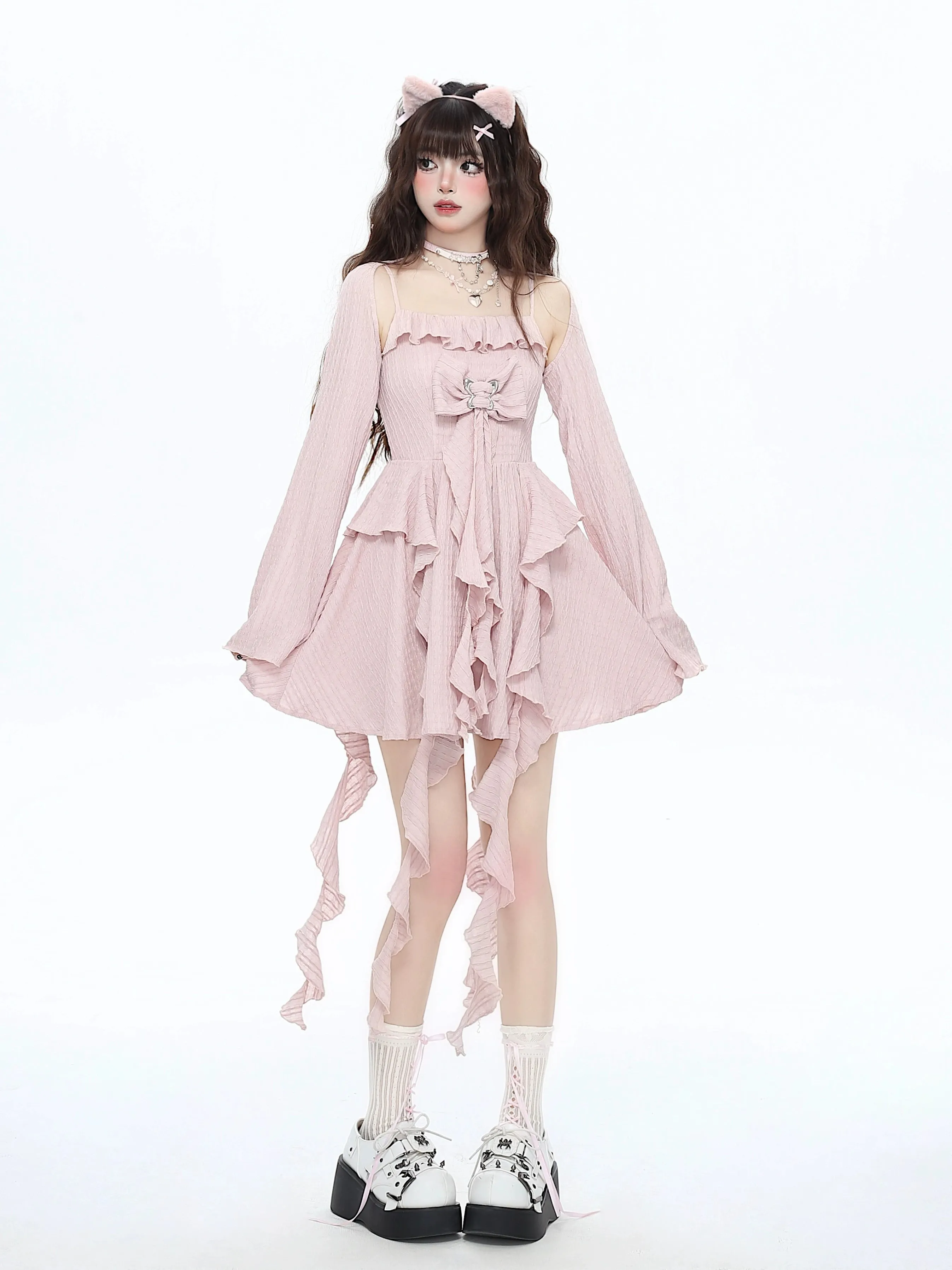 Kawaii Summer Slip Dress Waist-Cinched