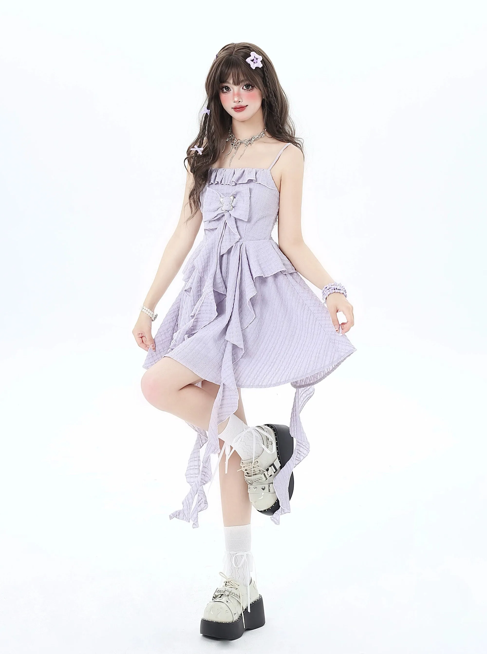 Kawaii Summer Slip Dress Waist-Cinched