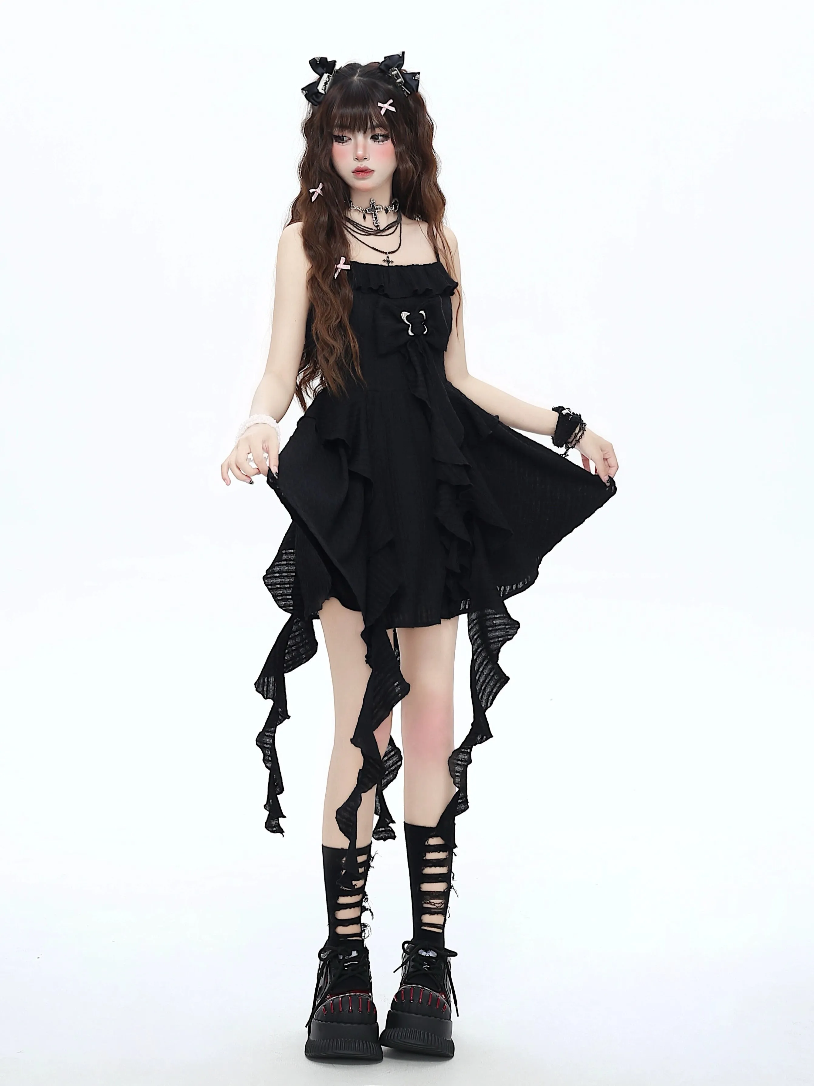 Kawaii Summer Slip Dress Waist-Cinched