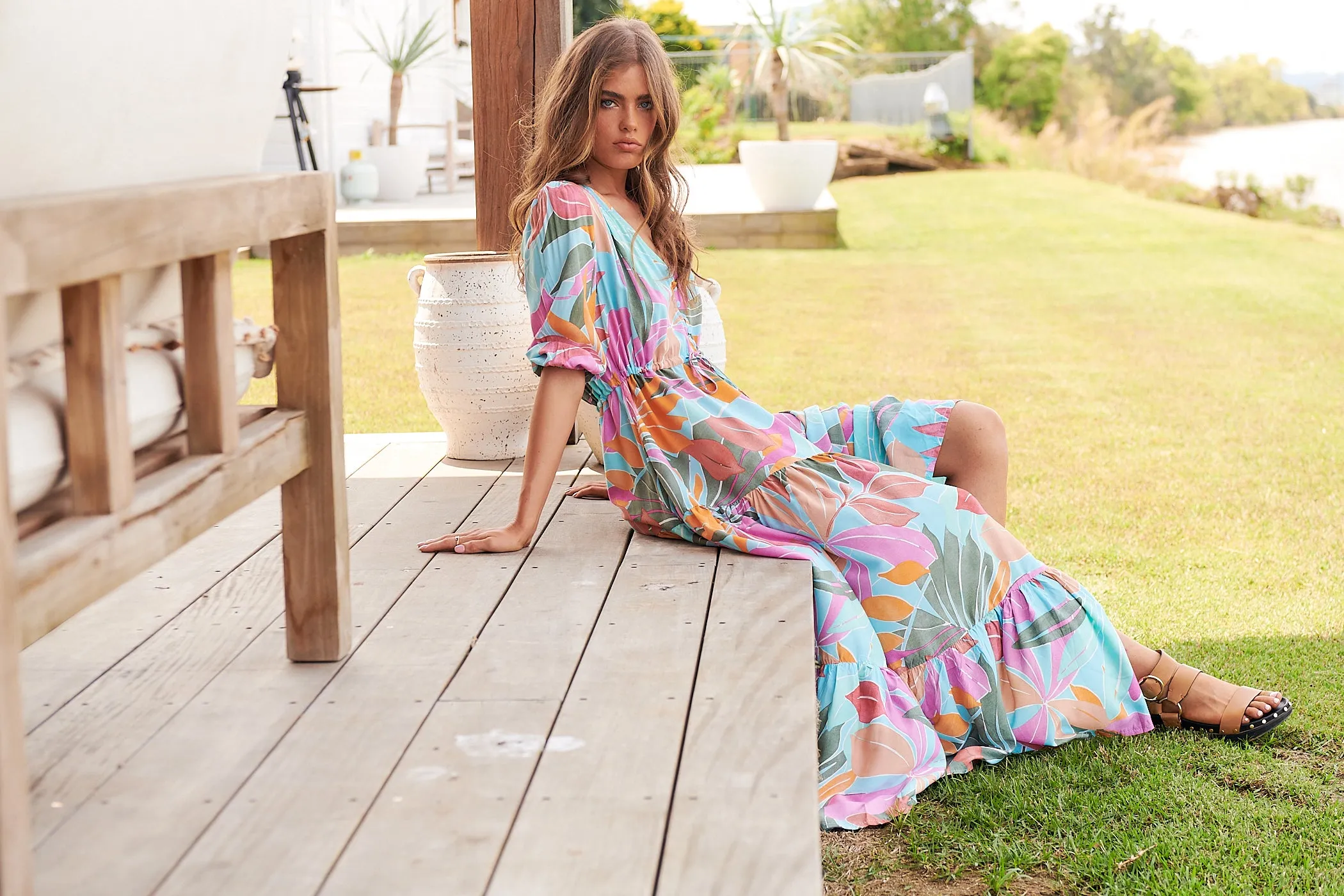 Kia Maxi Dress Multicolour - Multicolour