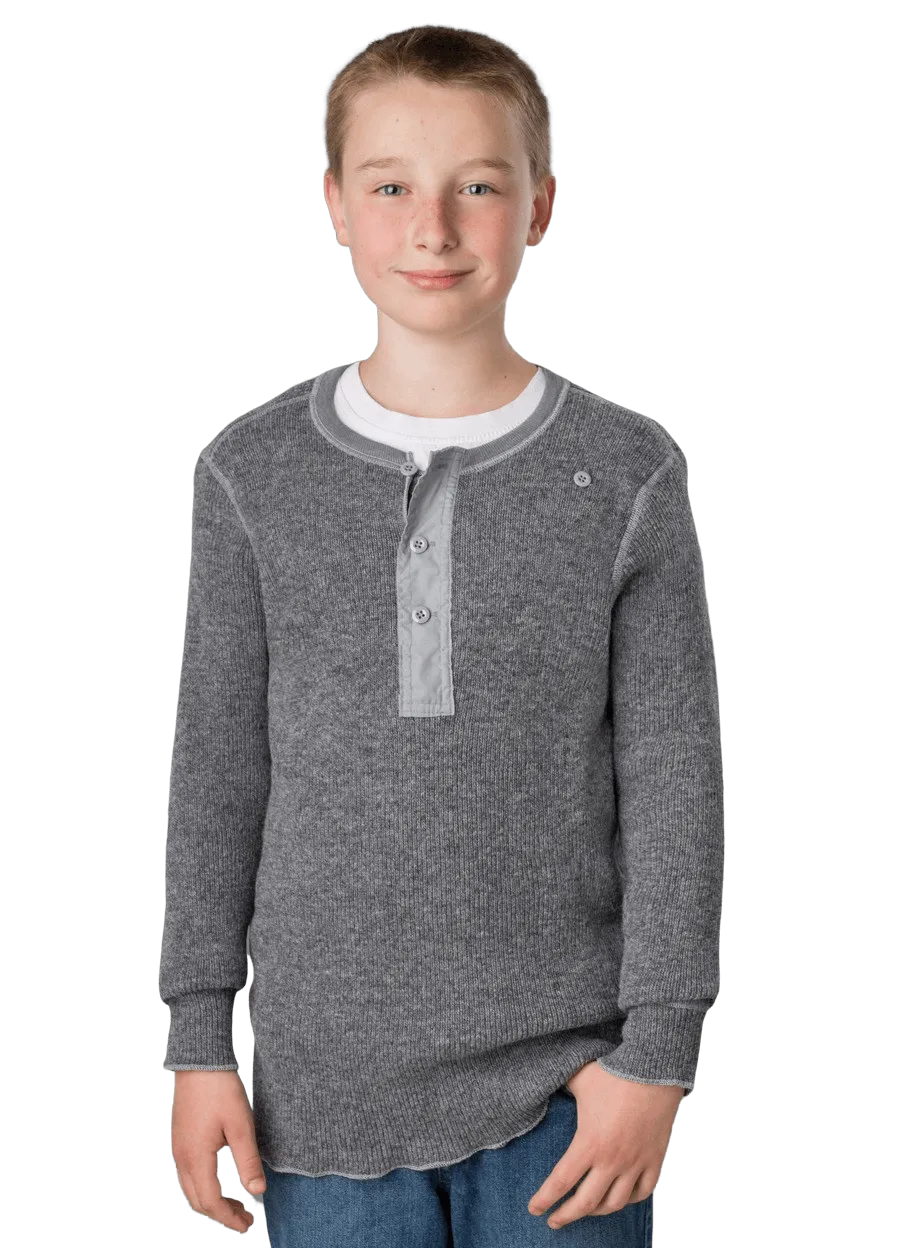 Kids Heavy Weight Wool Henley