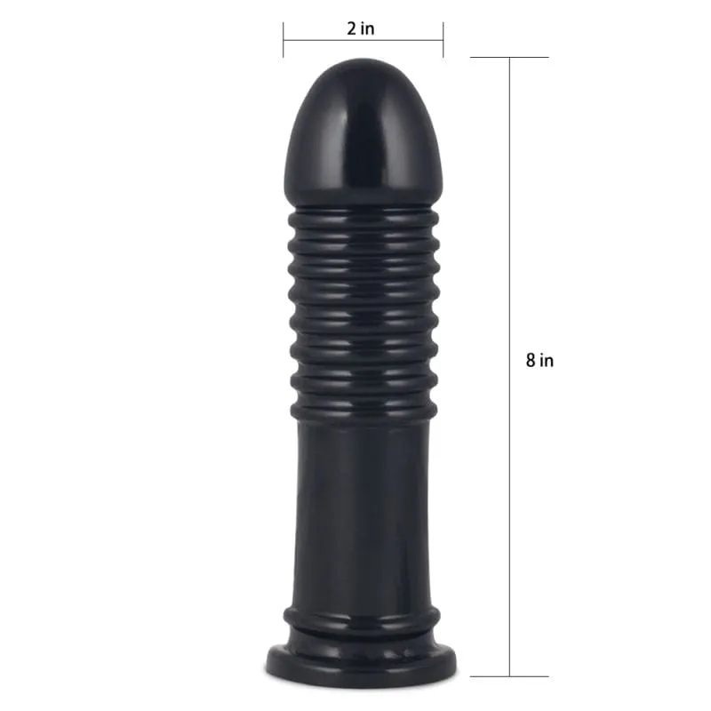 King Sized Anal Bumper 8in Black