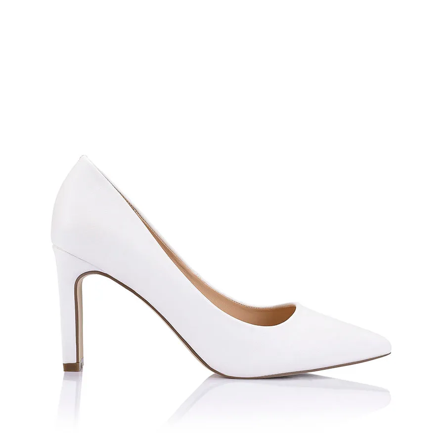 Kiza Pumps - White Smooth