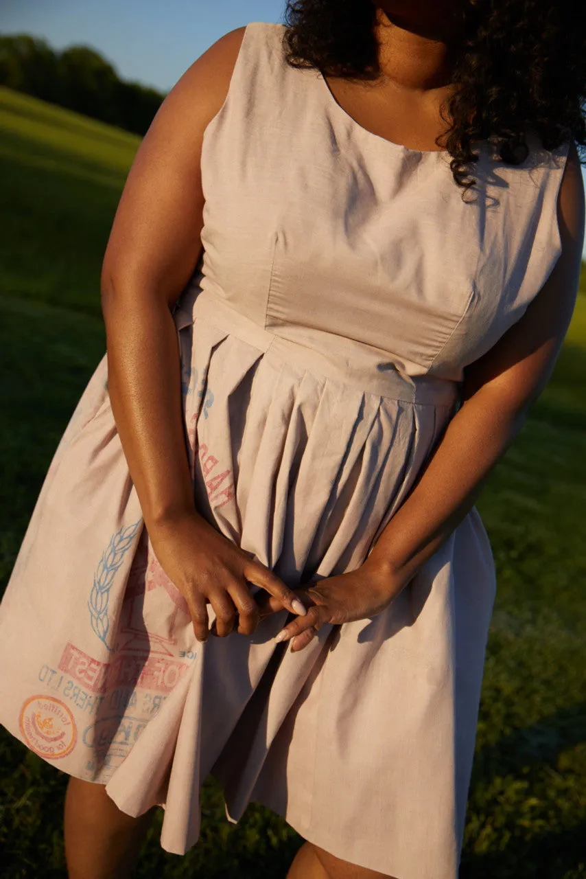 Lucy Recycled Flour Sack Dress