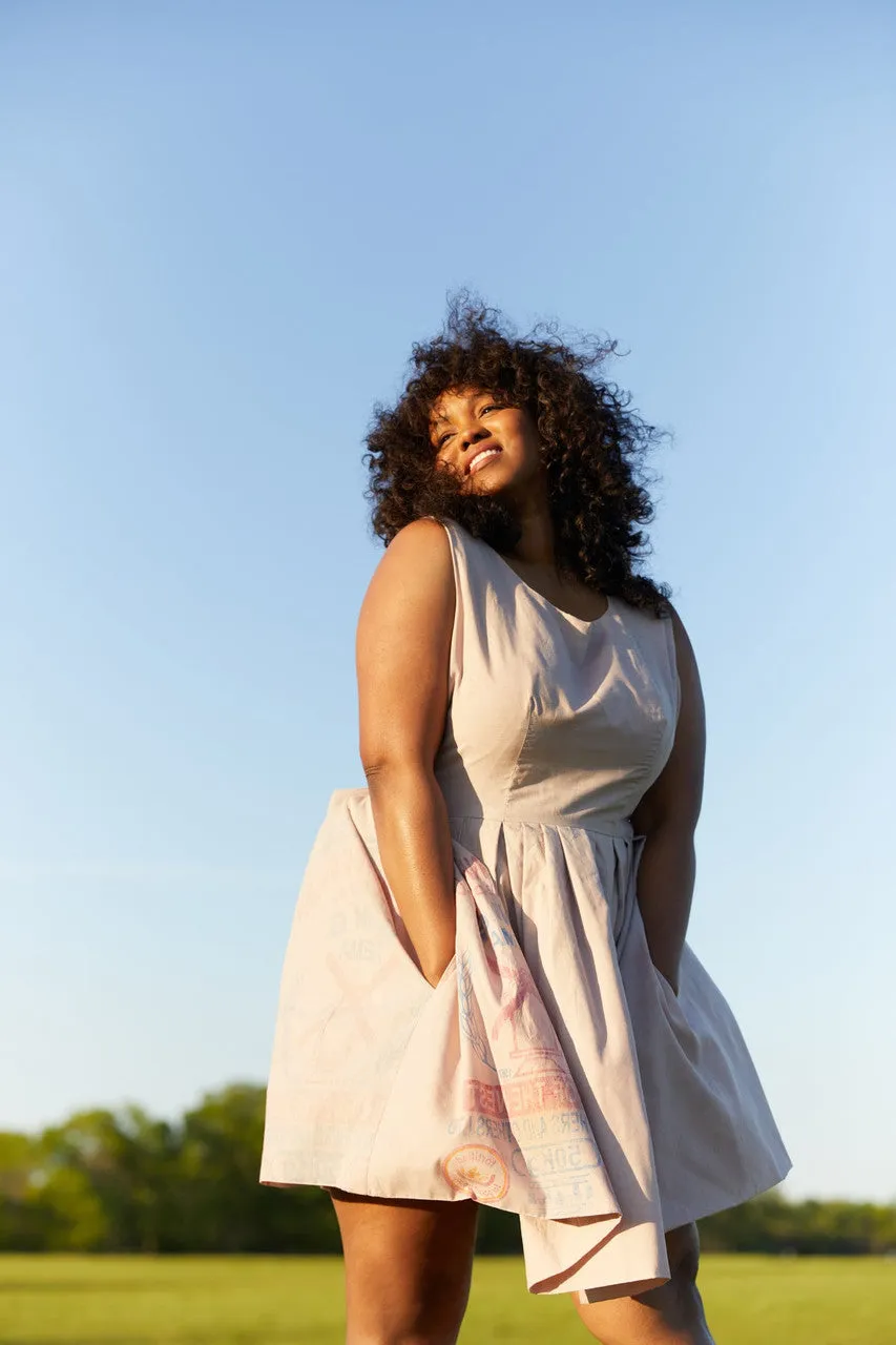 Lucy Recycled Flour Sack Dress