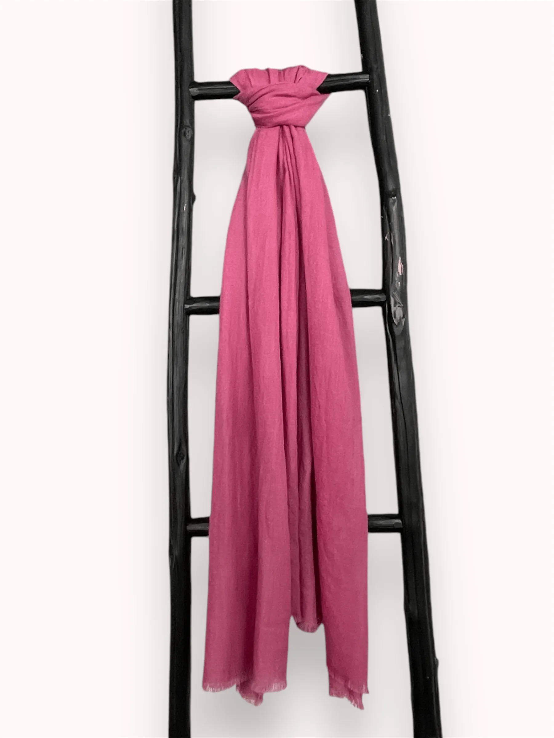 Luxury Shawl - Silk Cashmere - Raspberry