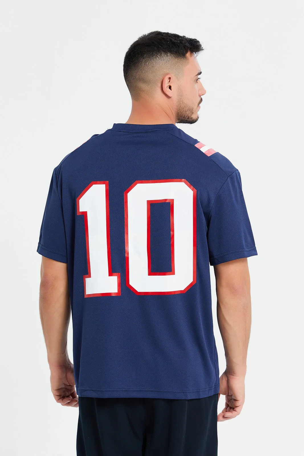 Men Navy Nfl Short Sleeve Active T-Shirt