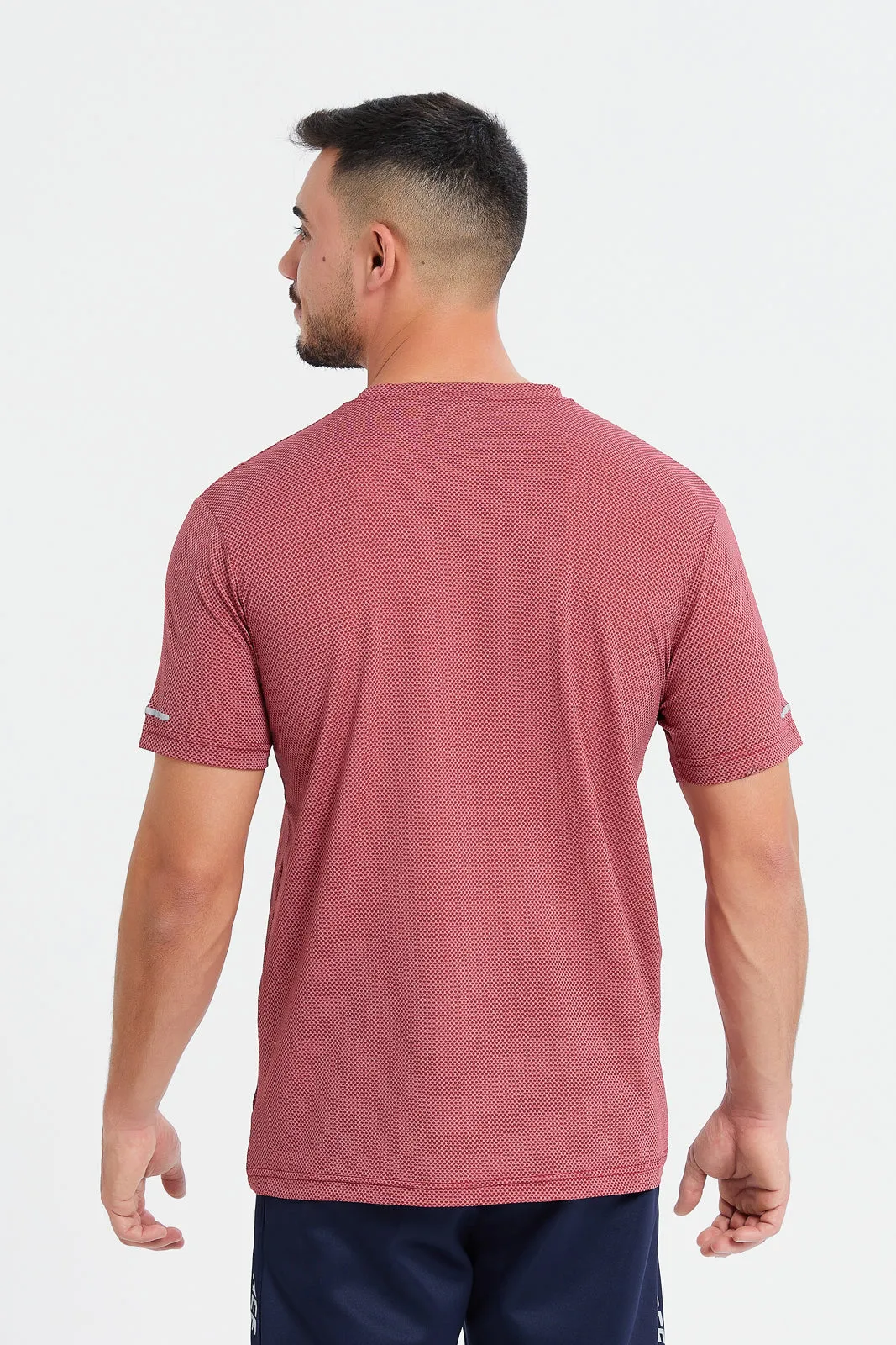 Men Pink Active T-Shirt