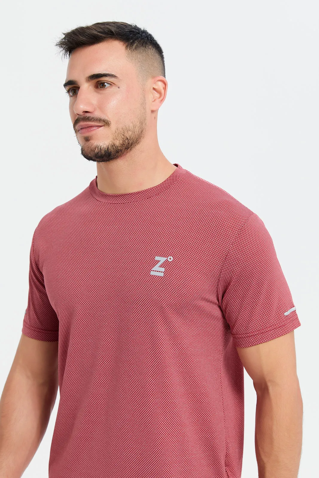 Men Pink Active T-Shirt